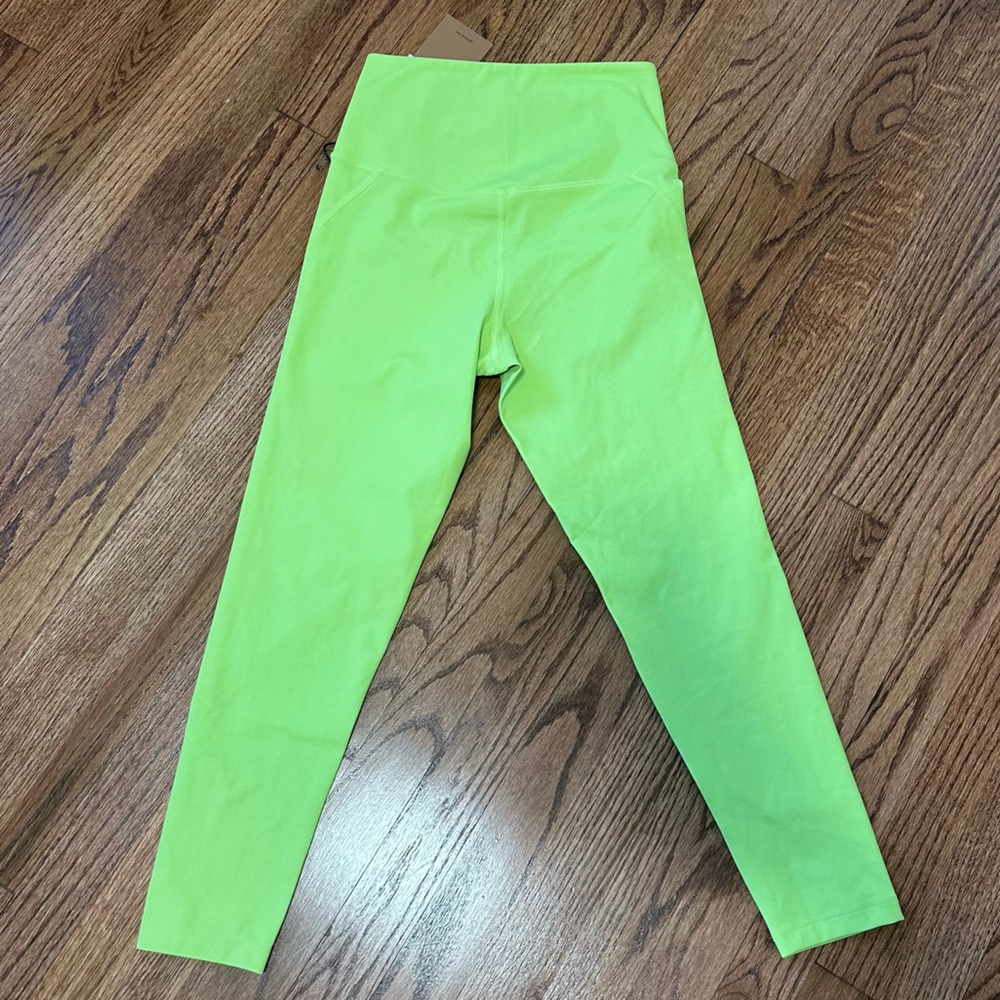 Girlfriend Collective Lime Green Recycled Polyester Sport Leggings - Picture 8 of 13